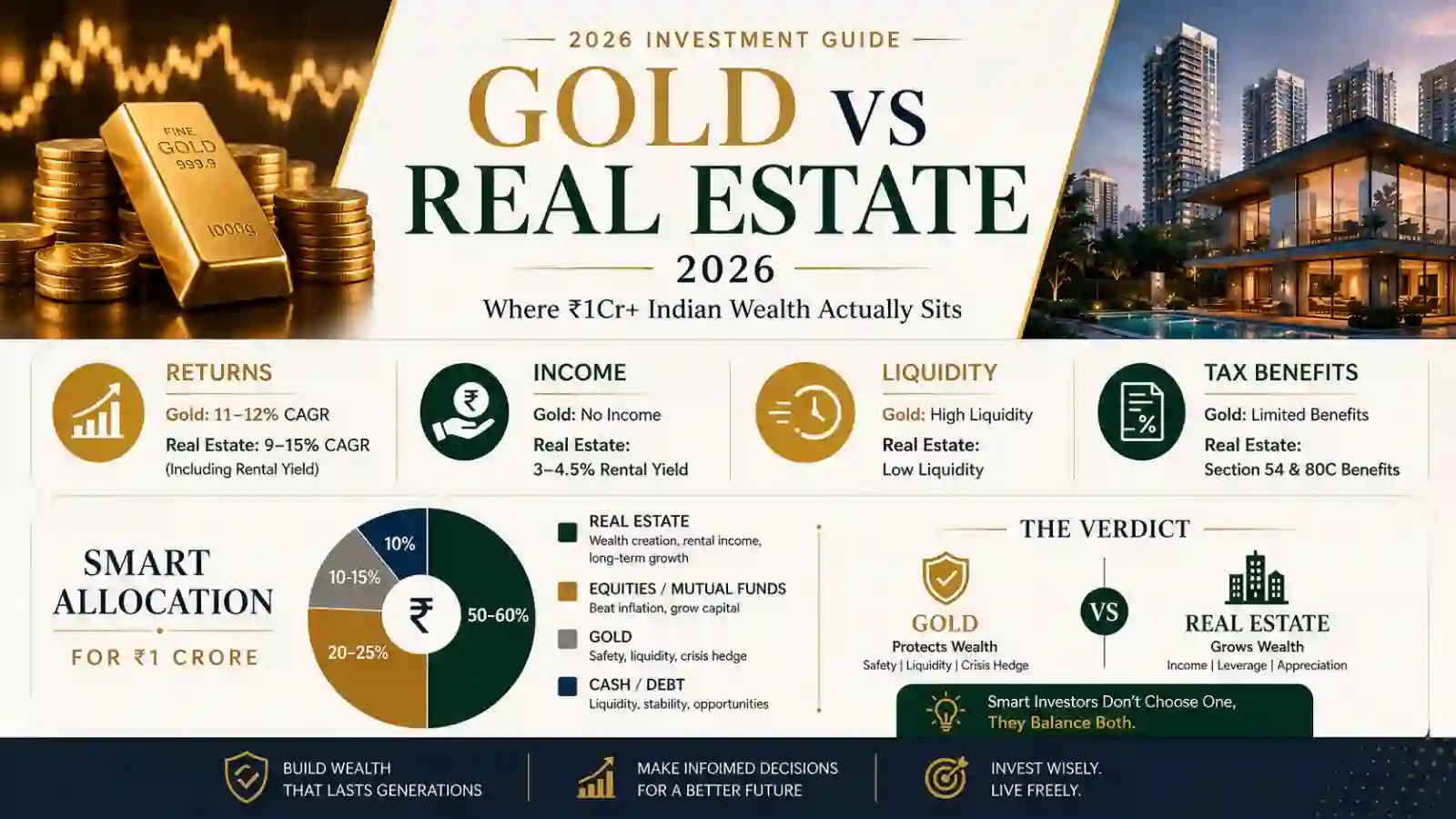 Gold vs Real Estate 2026: Where Wealth Sits 1 Gold vs Real Estate