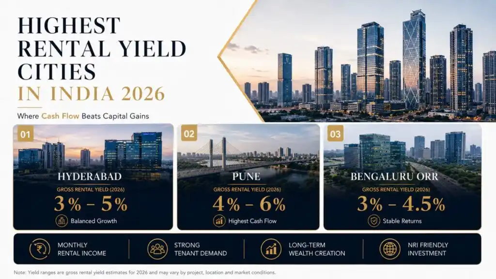 Highest Rental Yield Cities in India